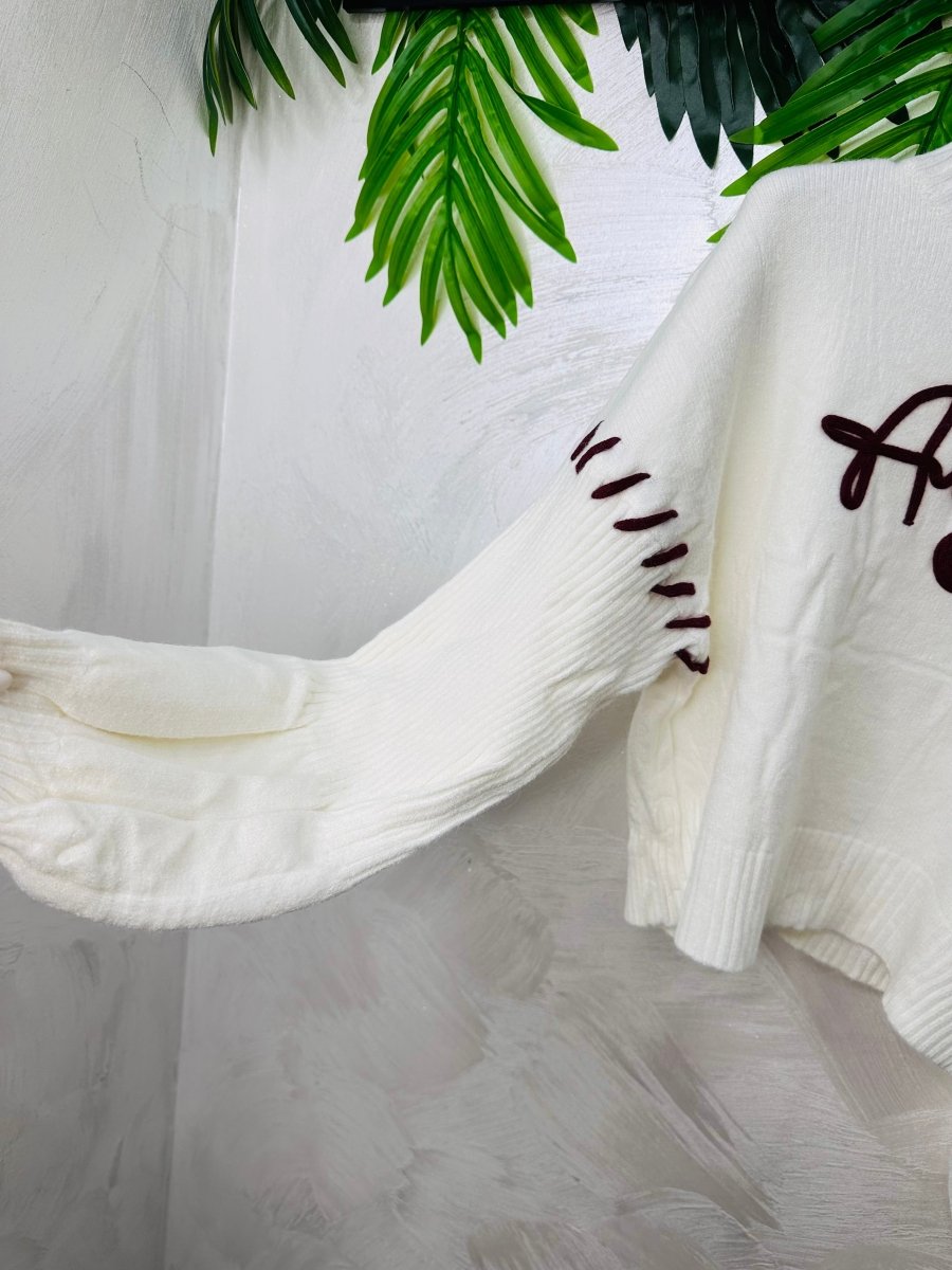 Maglioncino Amor bianco MoodVic@lo - Piccole Canaglie - PC23159