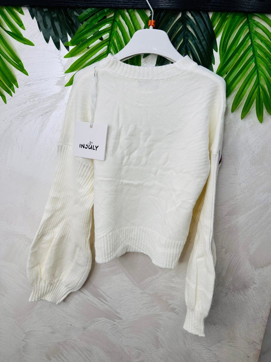 Maglioncino Amor bianco MoodVic@lo - Piccole Canaglie - PC23159