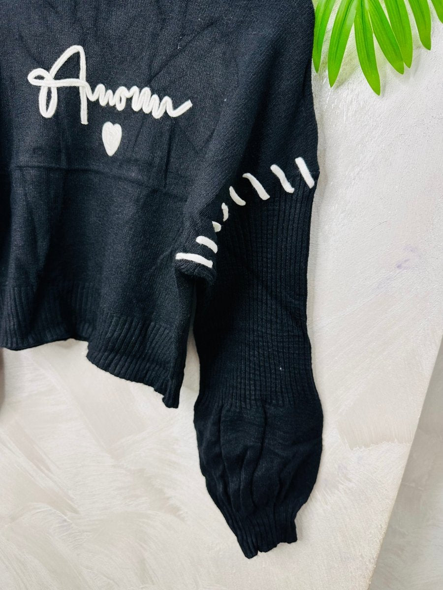 Maglioncino Amor Nero MoodVic@lo - Piccole Canaglie - PC23154