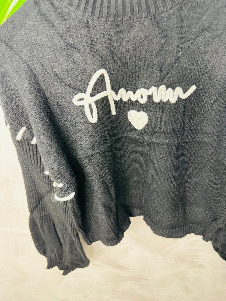 Maglioncino Amor Nero MoodVic@lo - Piccole Canaglie - PC23154