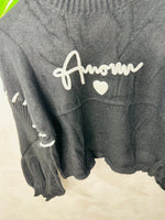 Maglioncino Amor Nero MoodVic@lo - Piccole Canaglie - PC23154