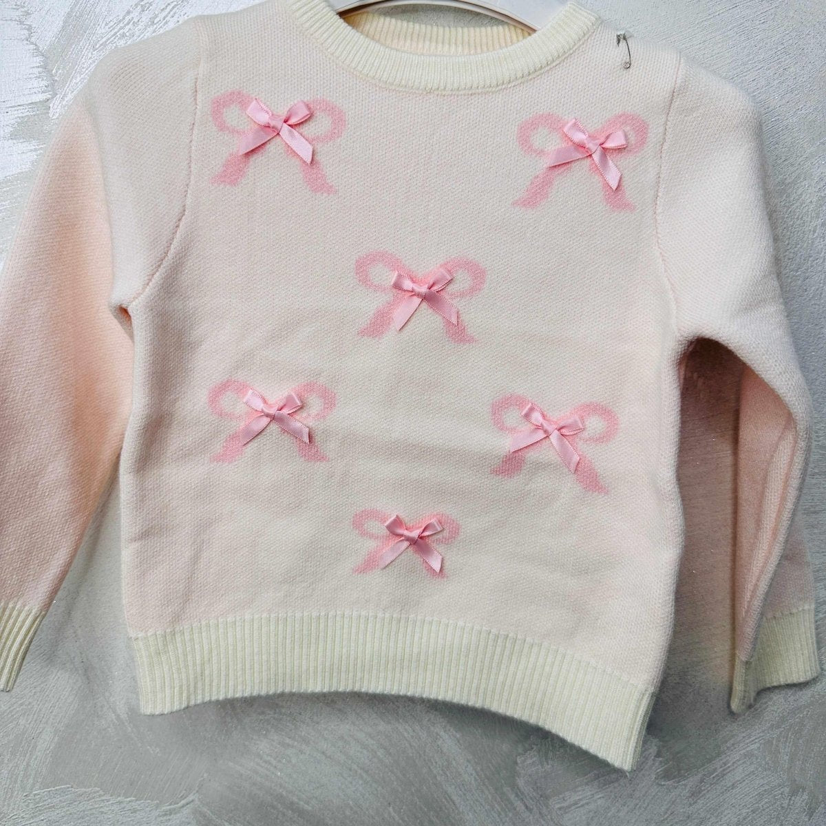 Maglioncino bimba Fiocchettini rosa - Piccole Canaglie - PC20951