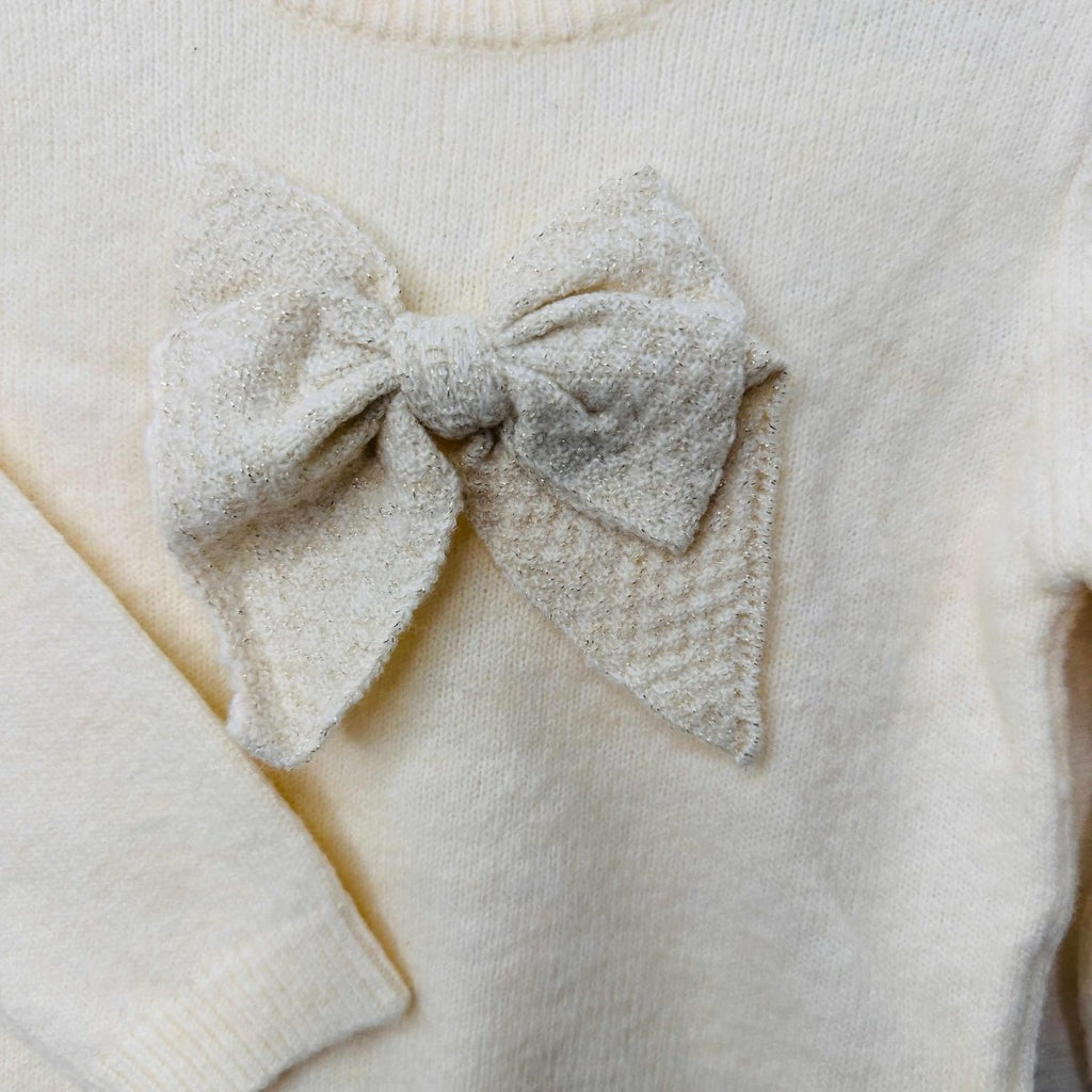 Maglioncino bimba Fiocco Begie - Piccole Canaglie - PC20956