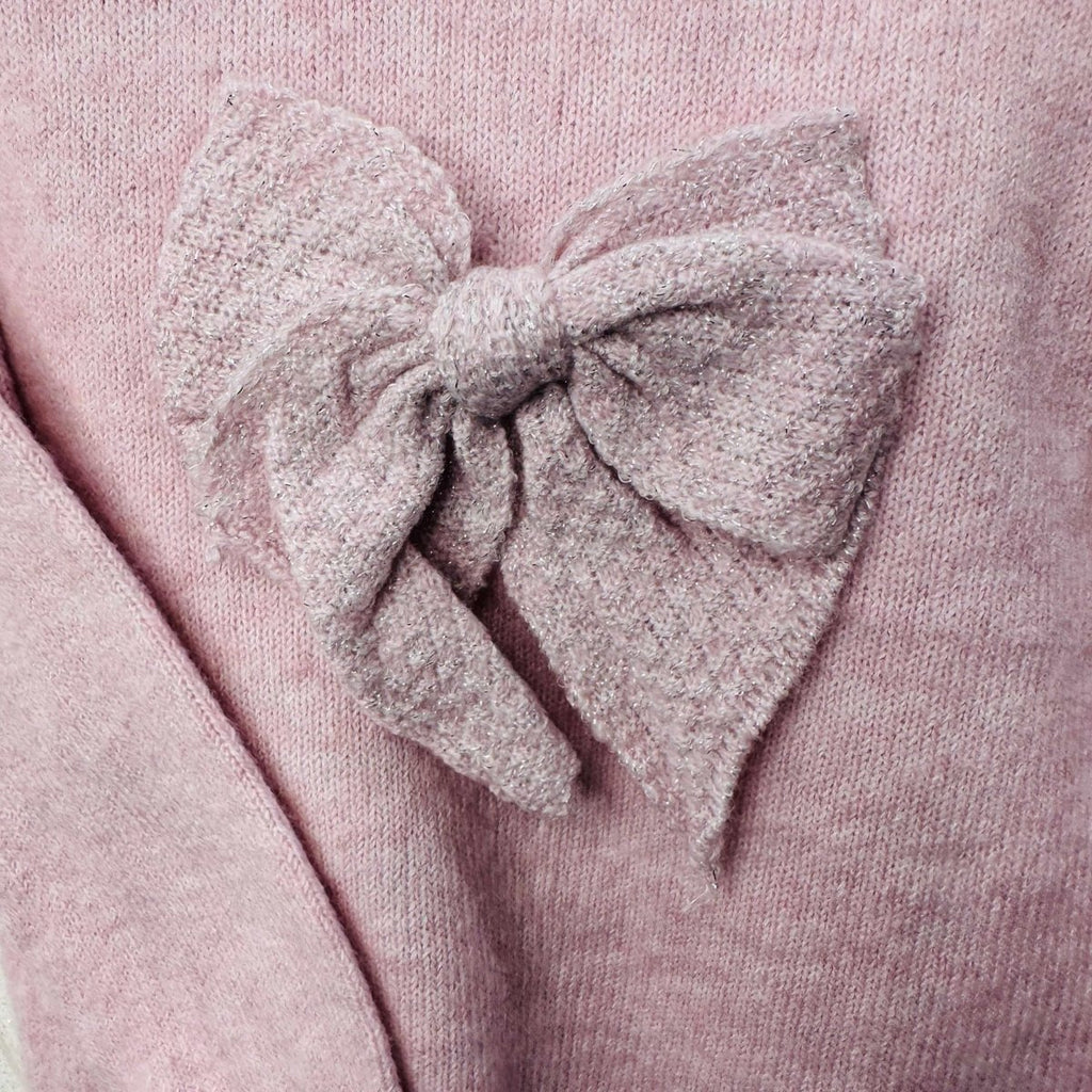 Maglioncino bimba fiocco Rosa - Piccole Canaglie - PC20588