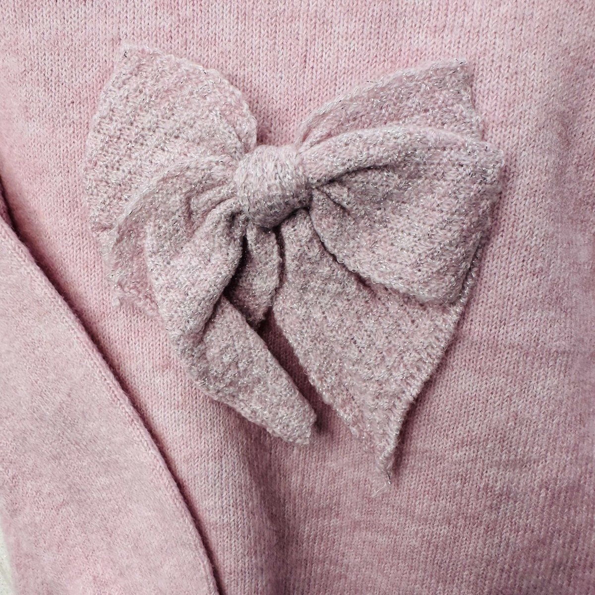 Maglioncino bimba fiocco Rosa - Piccole Canaglie - PC20588