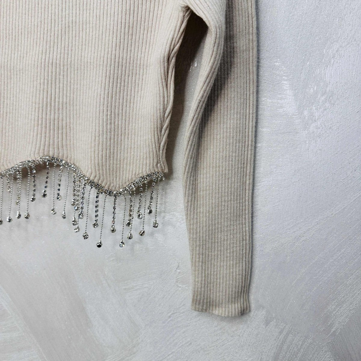 Maglioncino Bimba pendenti Begie - Piccole Canaglie - PC20593