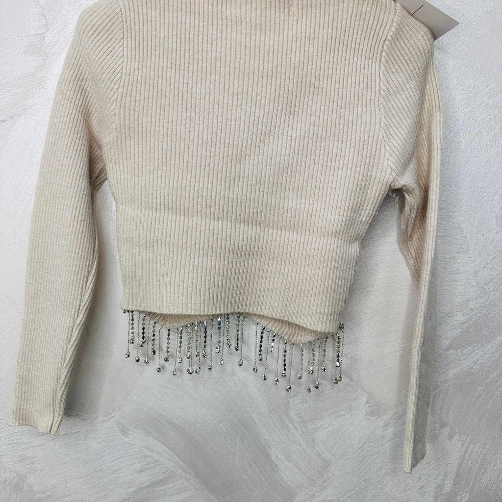 Maglioncino Bimba pendenti Begie - Piccole Canaglie - PC20593