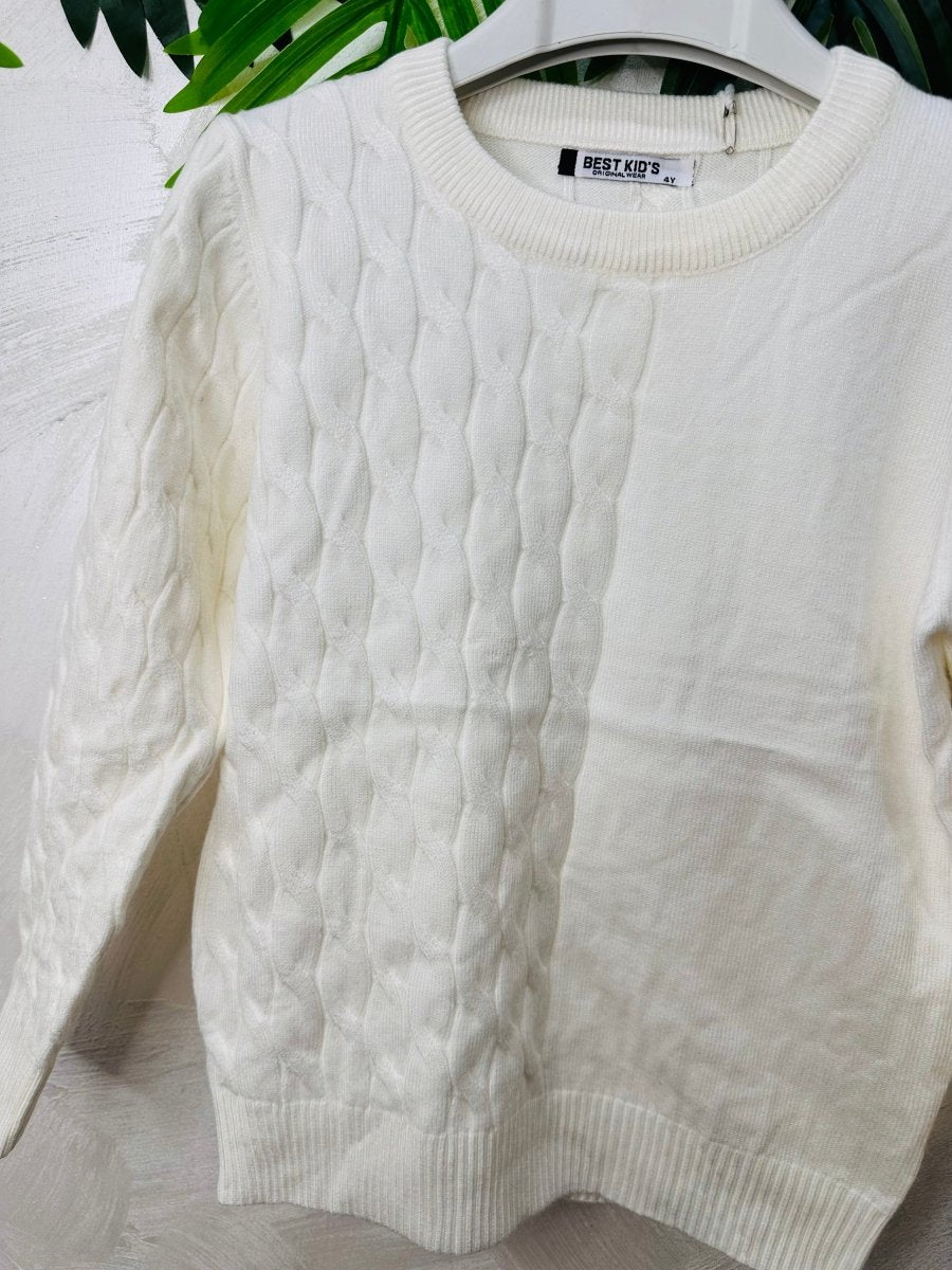 Maglioncino Bitrama 7681 bianco - Piccole Canaglie - PC23194