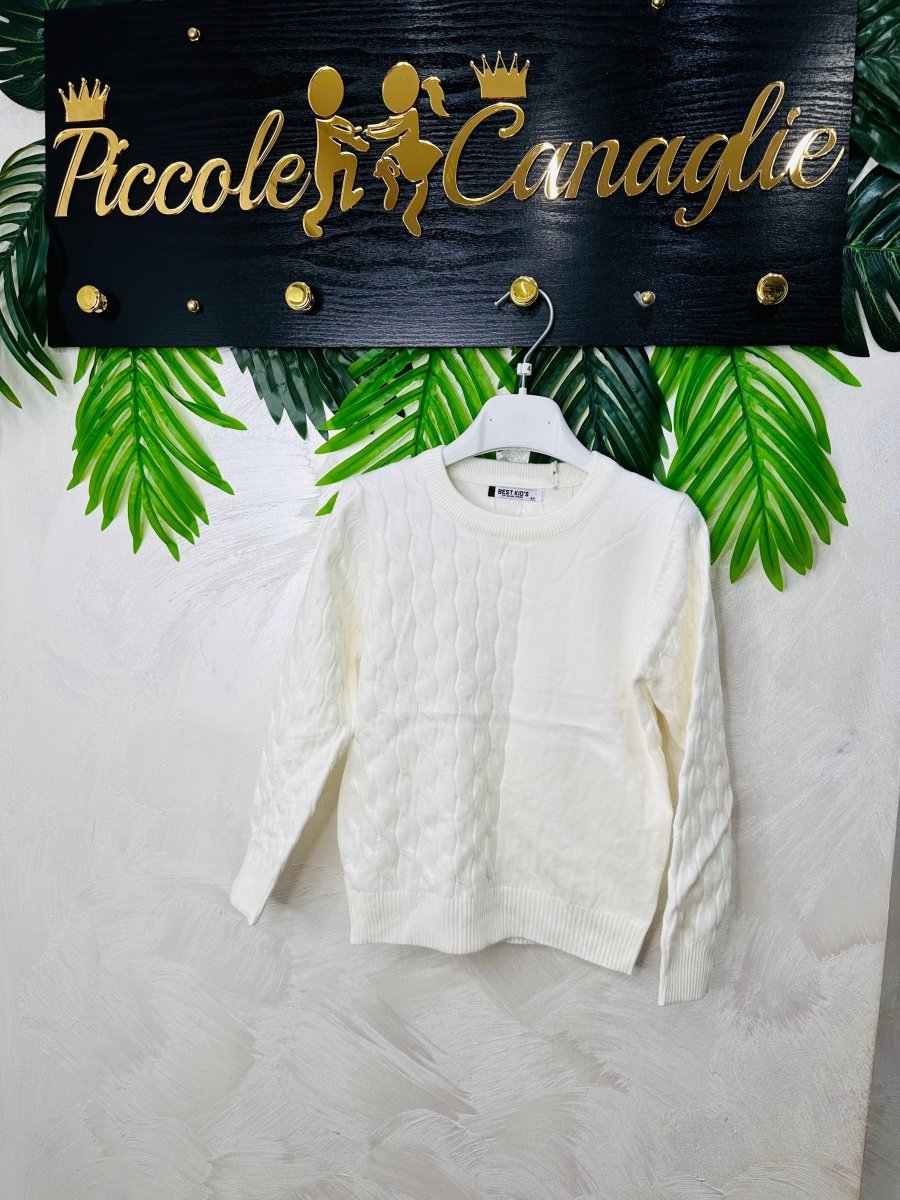 Maglioncino Bitrama 7681 bianco - Piccole Canaglie - PC23194