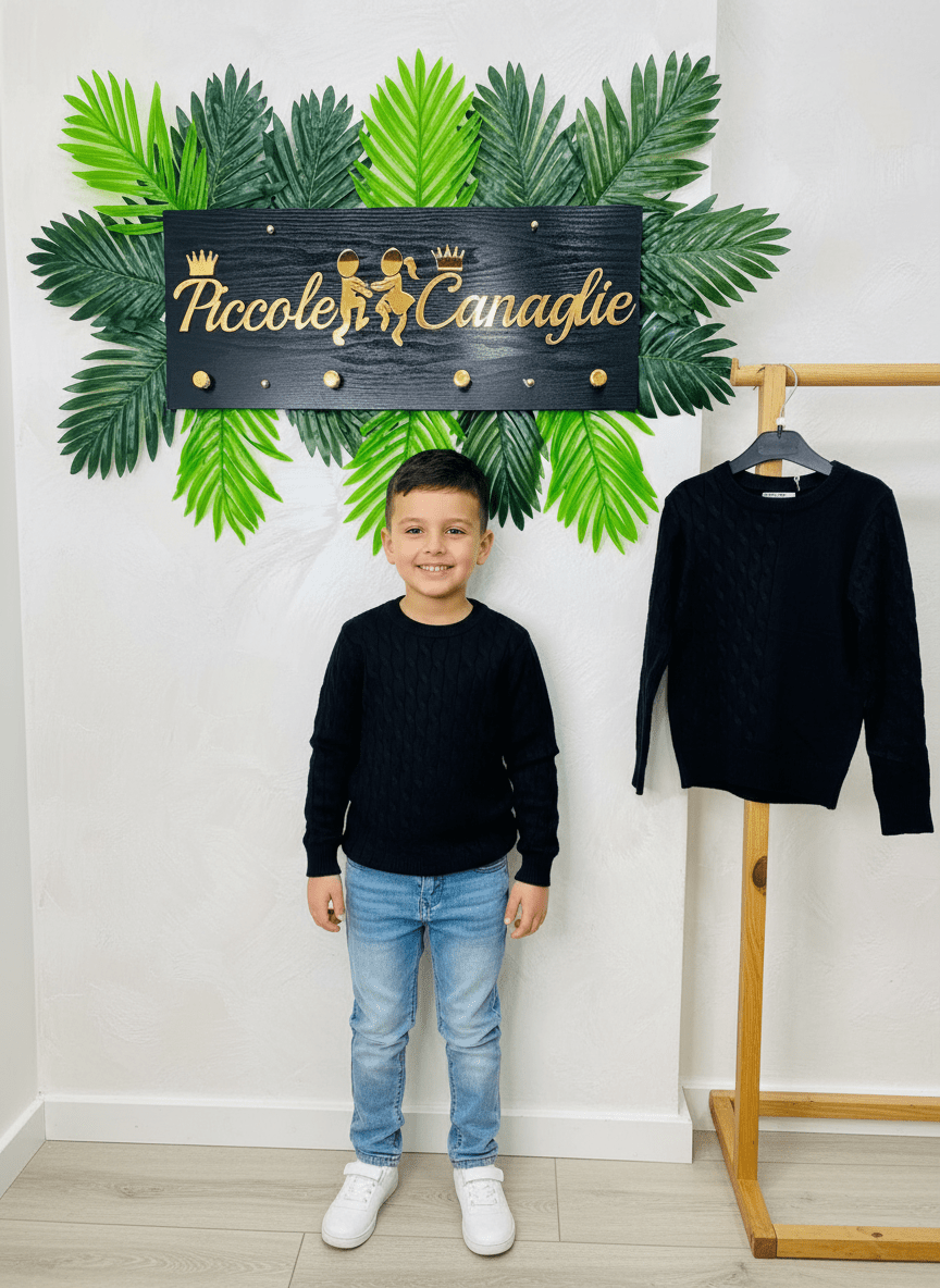 Maglioncino Bitrama 7681 nero - Piccole Canaglie - PC23200