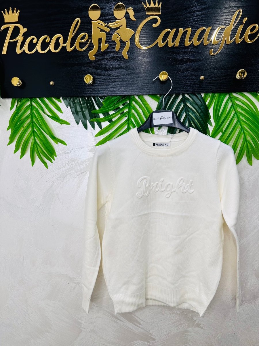Maglioncino BRIGHT bianco - Piccole Canaglie - PC23687