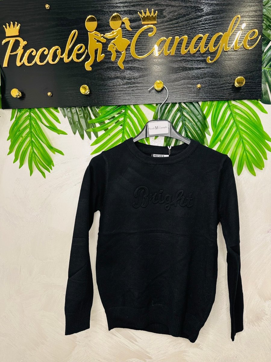 Maglioncino BRIGHT nero - Piccole Canaglie - PC23692