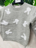 Maglioncino Coniglietti grigio - Piccole Canaglie - PC23710