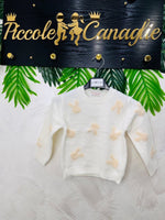 Maglioncino Coniglietti Panna - Piccole Canaglie - PC23702