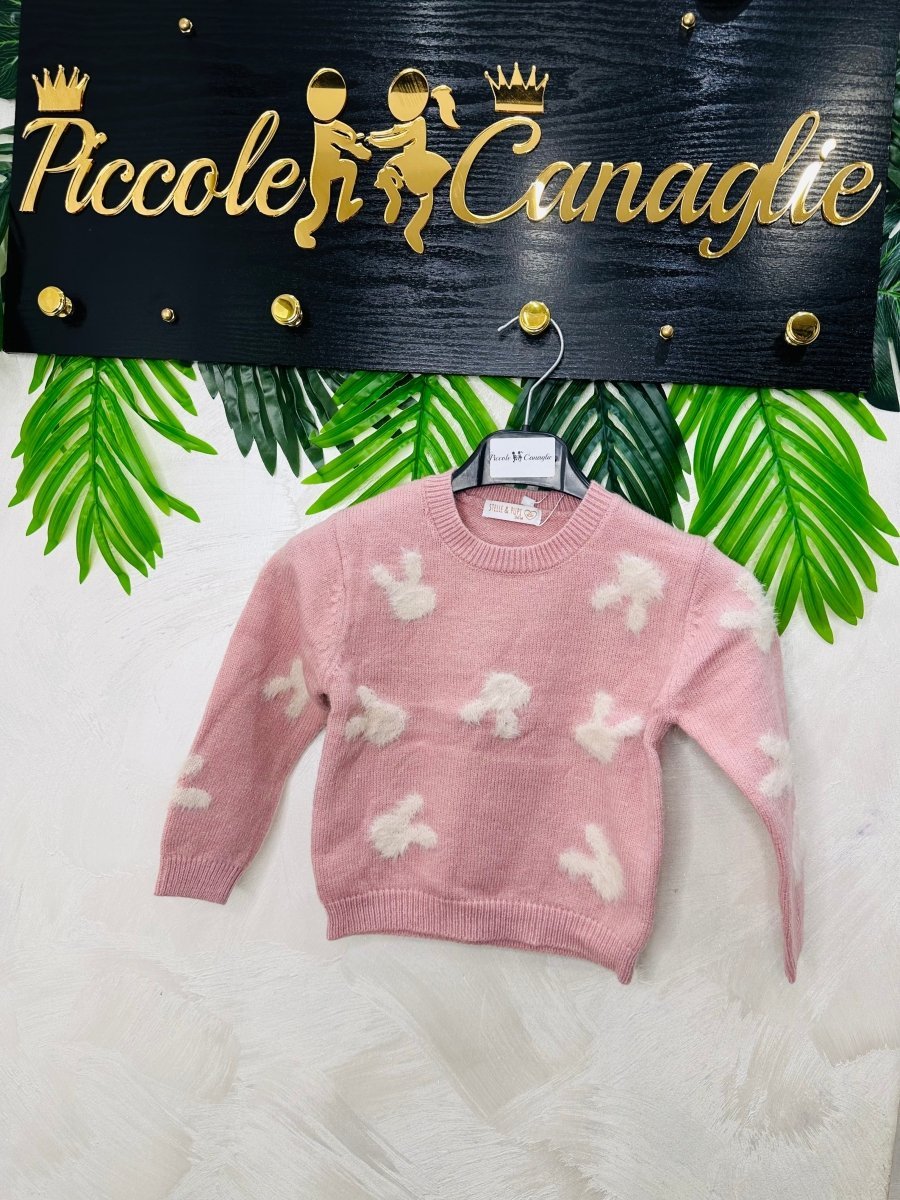 Maglioncino Coniglietti Rosa - Piccole Canaglie - PC23706