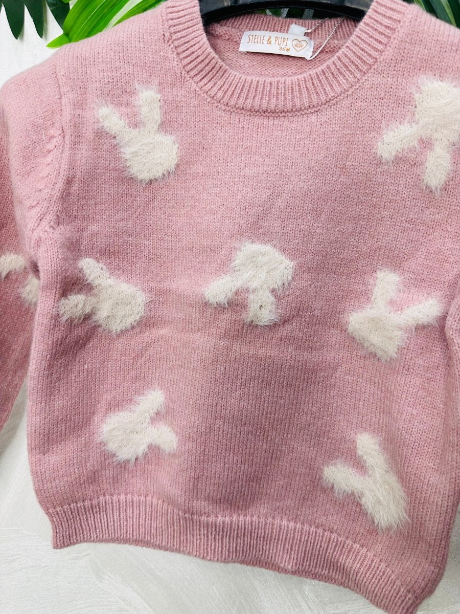 Maglioncino Coniglietti Rosa - Piccole Canaglie - PC23706