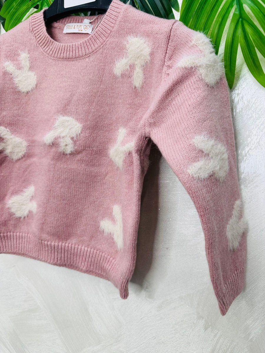 Maglioncino Coniglietti Rosa - Piccole Canaglie - PC23706
