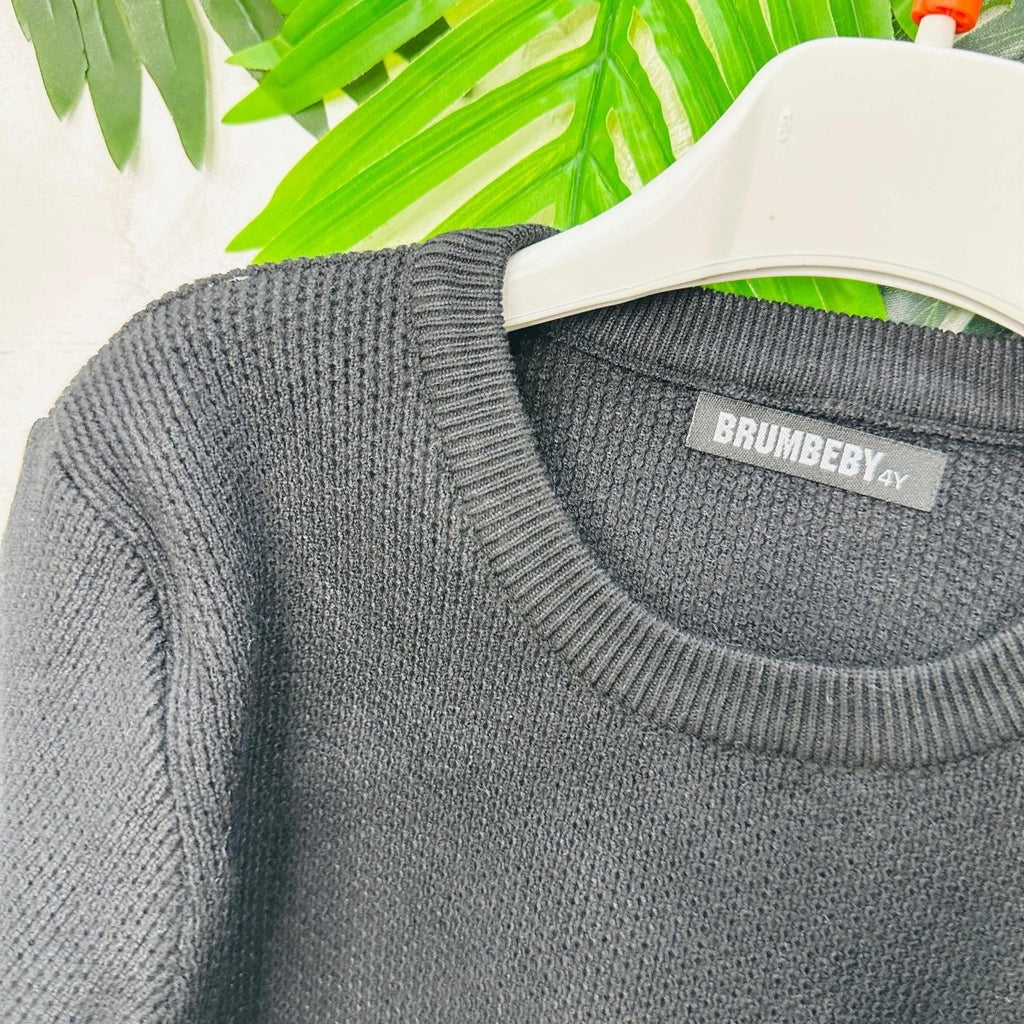 Maglioncino Finto taschino Nero - Piccole Canaglie - PC22105