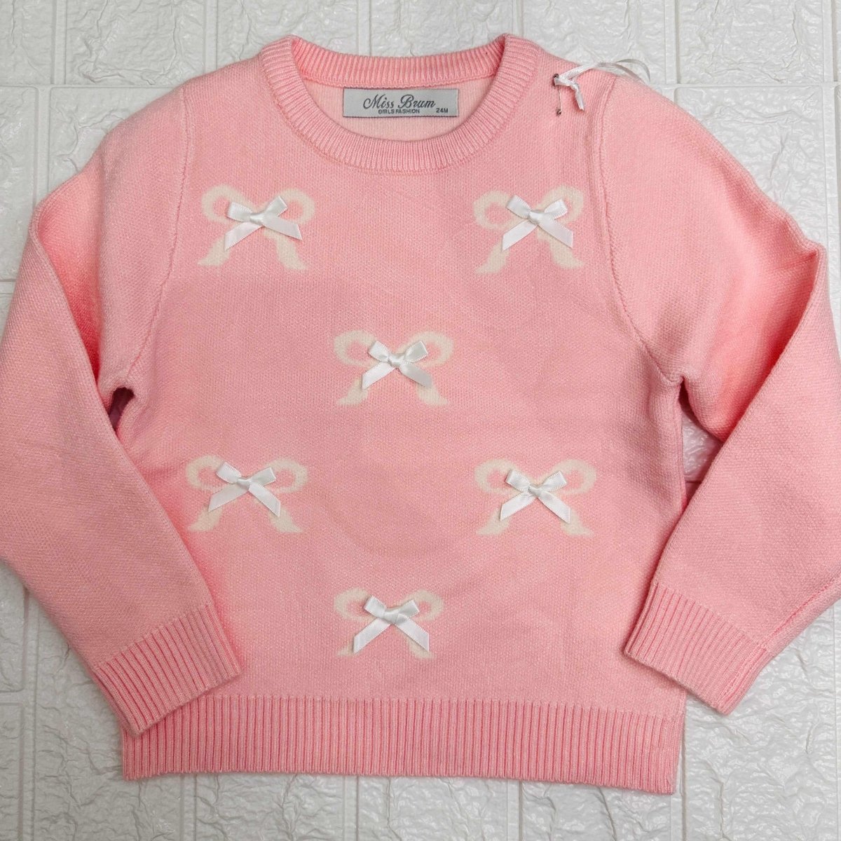 Maglioncino fiocchetti rosa - Piccole Canaglie - PC20961