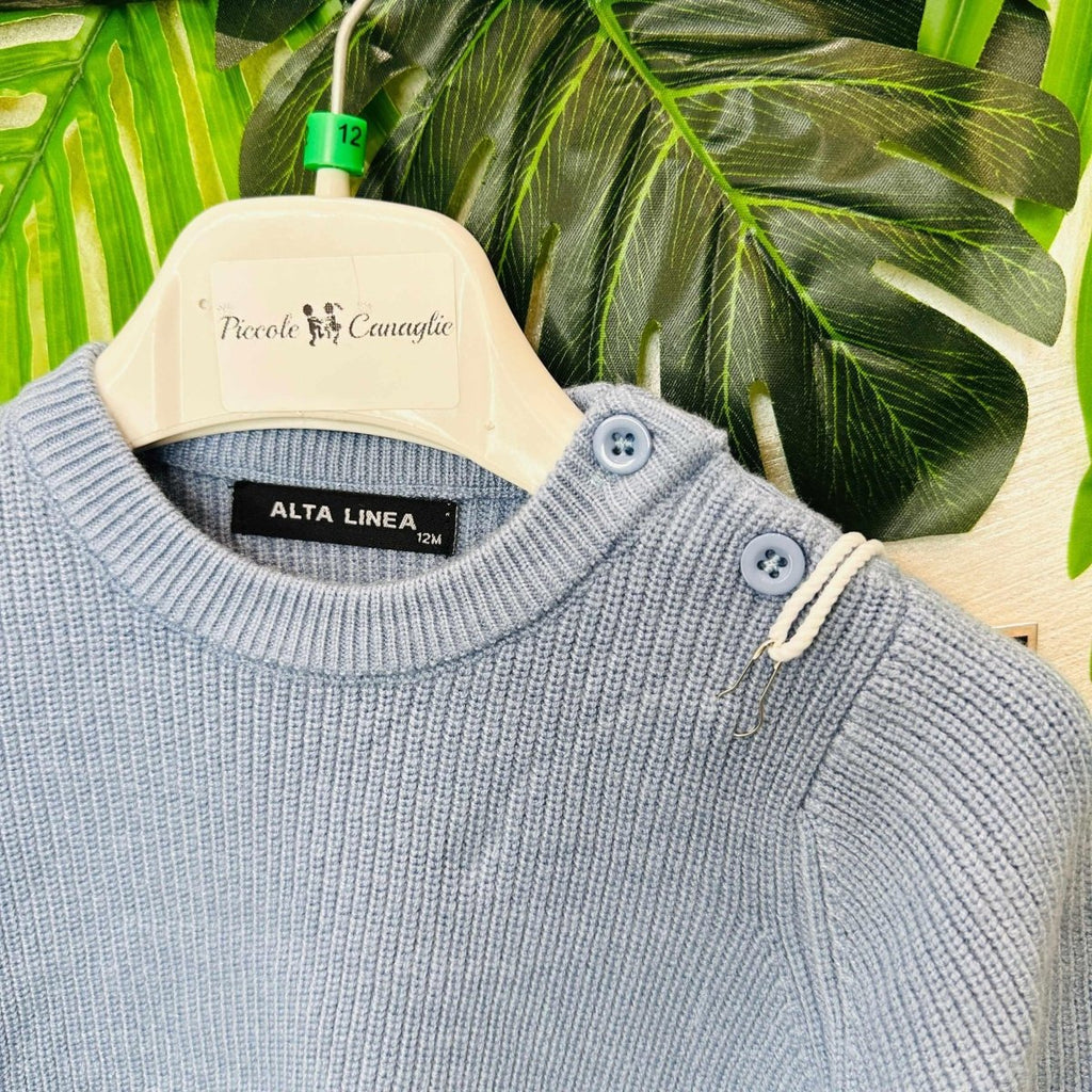 Maglioncino mesi Alta Linea Celeste - Piccole Canaglie - PC21472