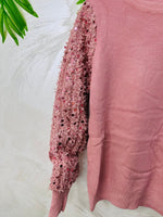 Maglioncino Paillettes Rosa - Piccole Canaglie - PC23176