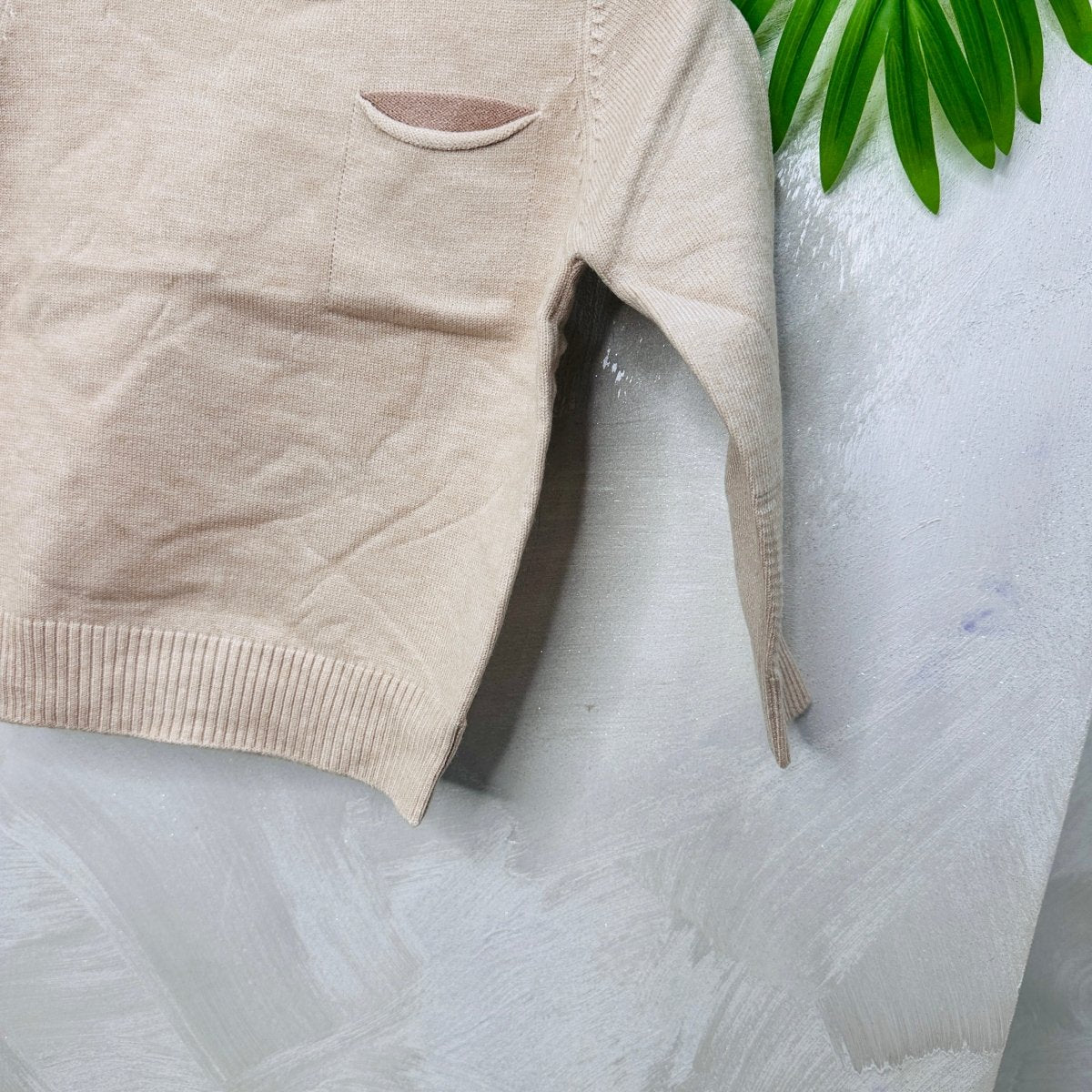 Maglioncino Taschino Begie - Piccole Canaglie - PC22641