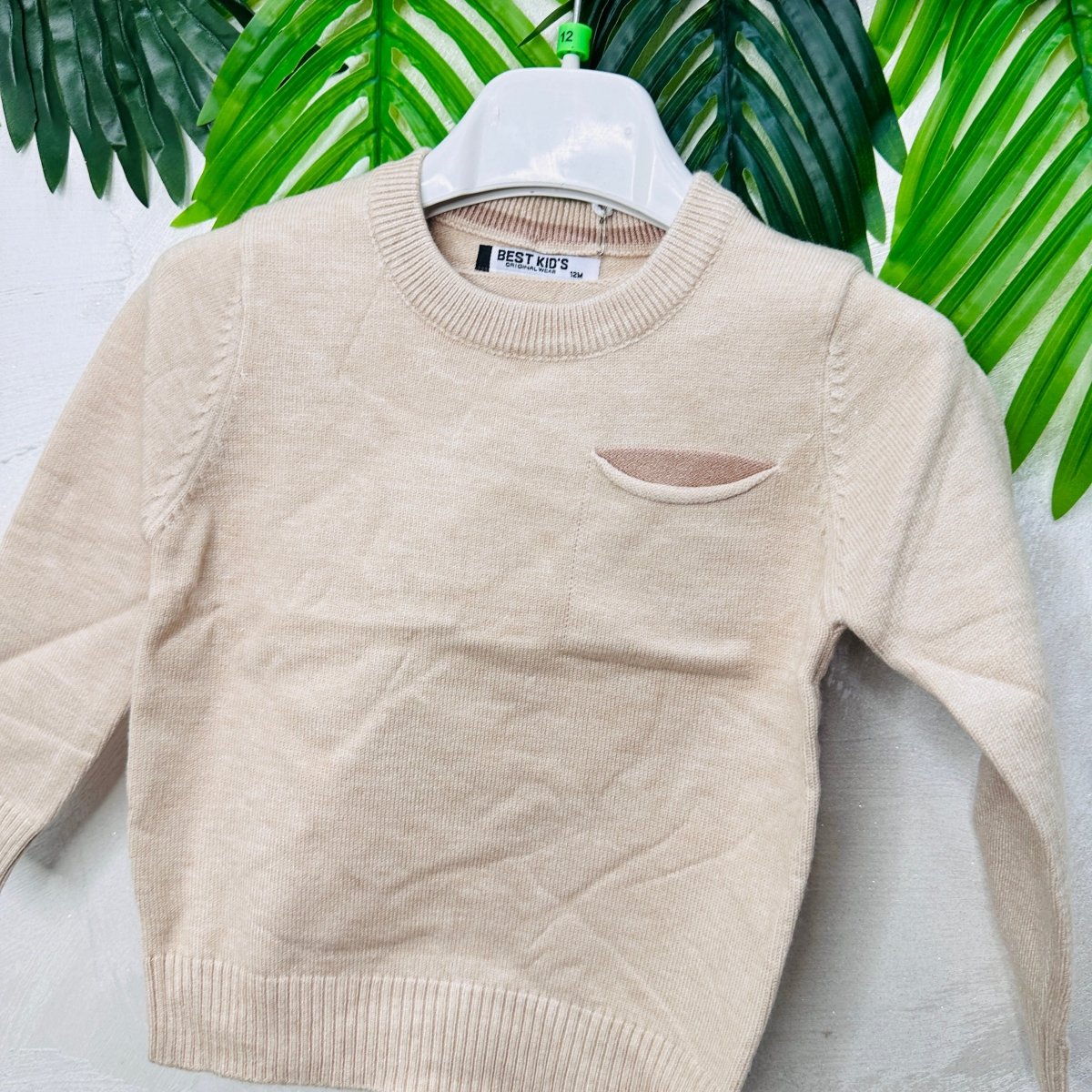 Maglioncino Taschino Begie - Piccole Canaglie - PC22641