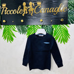 Maglioncino Taschino Blu - Piccole Canaglie - PC22646