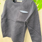 Maglioncino Taschino Blu - Piccole Canaglie - PC22646