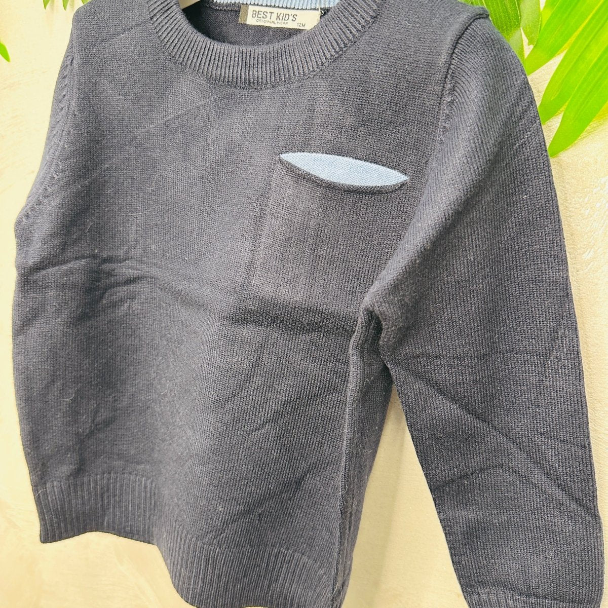 Maglioncino Taschino Blu - Piccole Canaglie - PC22646