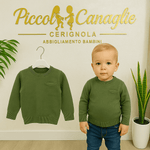 Maglioncino Taschino verde - Piccole Canaglie - PC22651