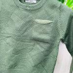 Maglioncino Taschino verde - Piccole Canaglie - PC22651