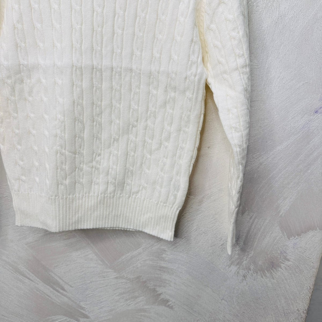 Maglioncino Trecce Bianco anni - Piccole Canaglie - PC22661