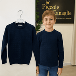 Maglioncino Trecce Blu anni - Piccole Canaglie - PC22667