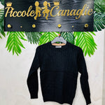 Maglioncino Trecce nero anni - Piccole Canaglie - PC22673