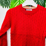 Maglioncino Trecce rosso anni - Piccole Canaglie - PC22679