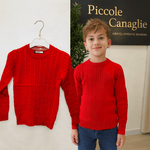 Maglioncino Trecce rosso anni - Piccole Canaglie - PC22679