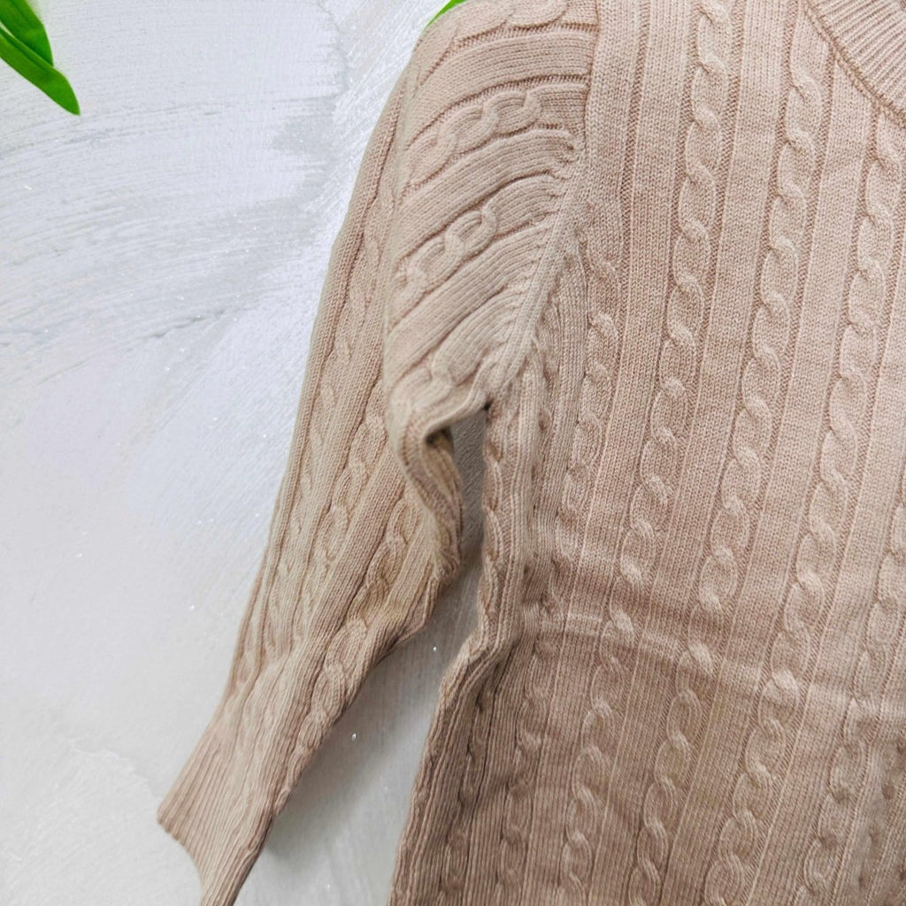 Maglioncino Treccia Begie - Piccole Canaglie - PC22111