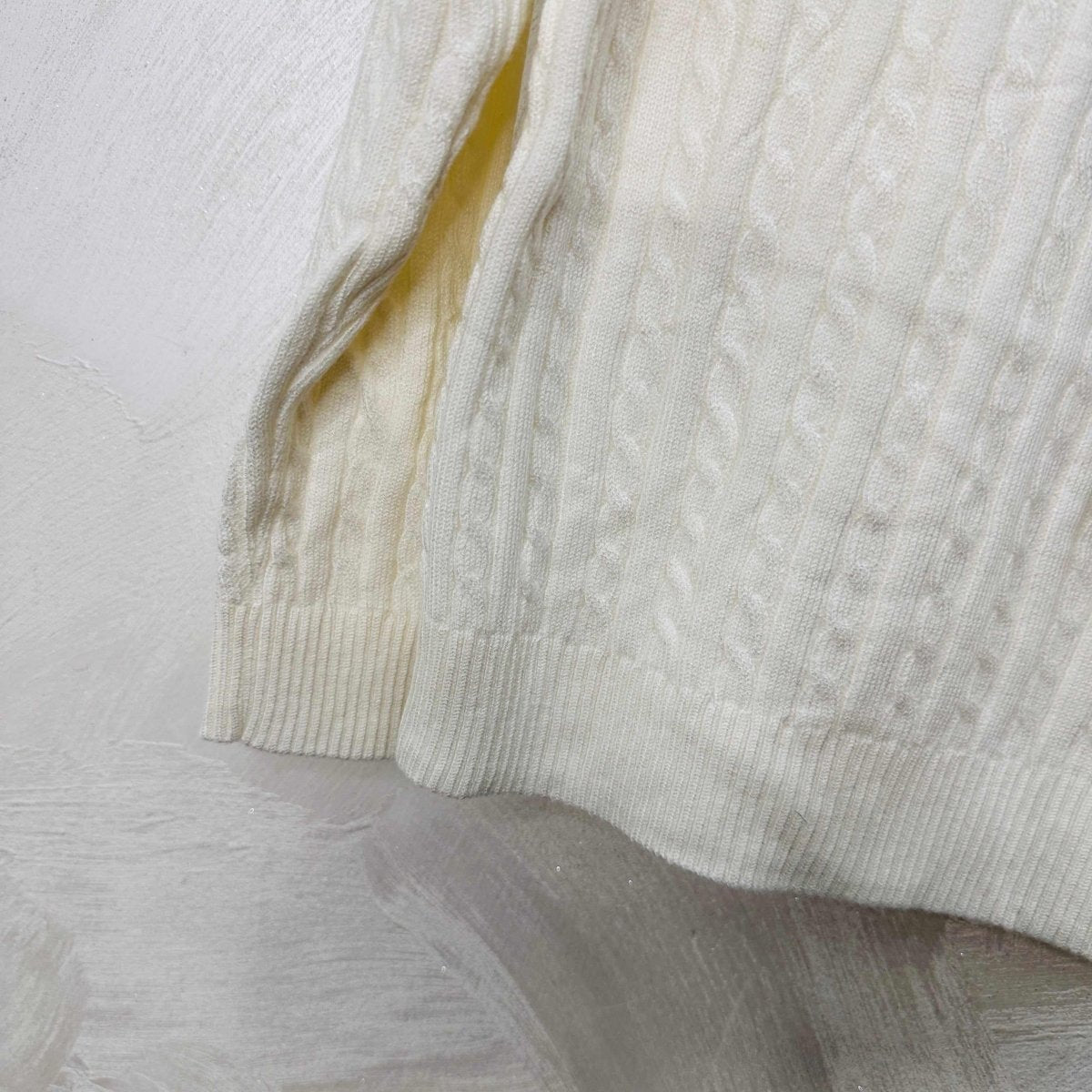 Maglioncino Treccia bianco - Piccole Canaglie - PC22116