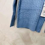 Maglioncino Treccia Celeste - Piccole Canaglie - PC22121