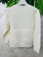 Maglioncino trecciona Panna - Piccole Canaglie - PC23218