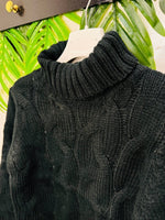 Maglione treccia nero - Piccole Canaglie - PC24642