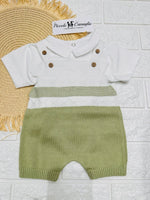 Pagliaccetto A Salopette In Filo Verde 9635 - Piccole Canaglie - PC26870