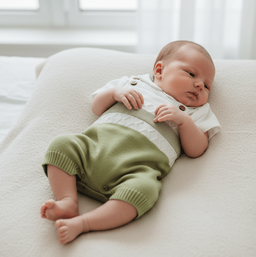 Pagliaccetto A Salopette In Filo Verde 9635 - Piccole Canaglie - PC26870