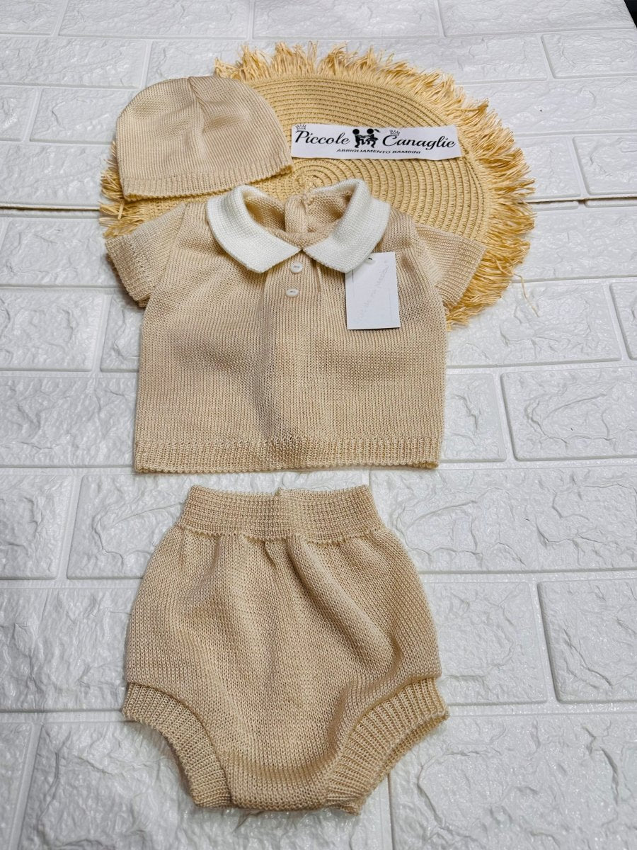 Pagliaccetto Beige Filo Cotone 1800 - Piccole Canaglie - PC26350