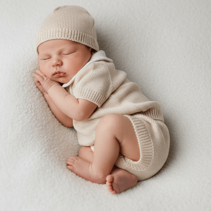 Pagliaccetto Beige Filo Cotone 1800 - Piccole Canaglie - PC26350