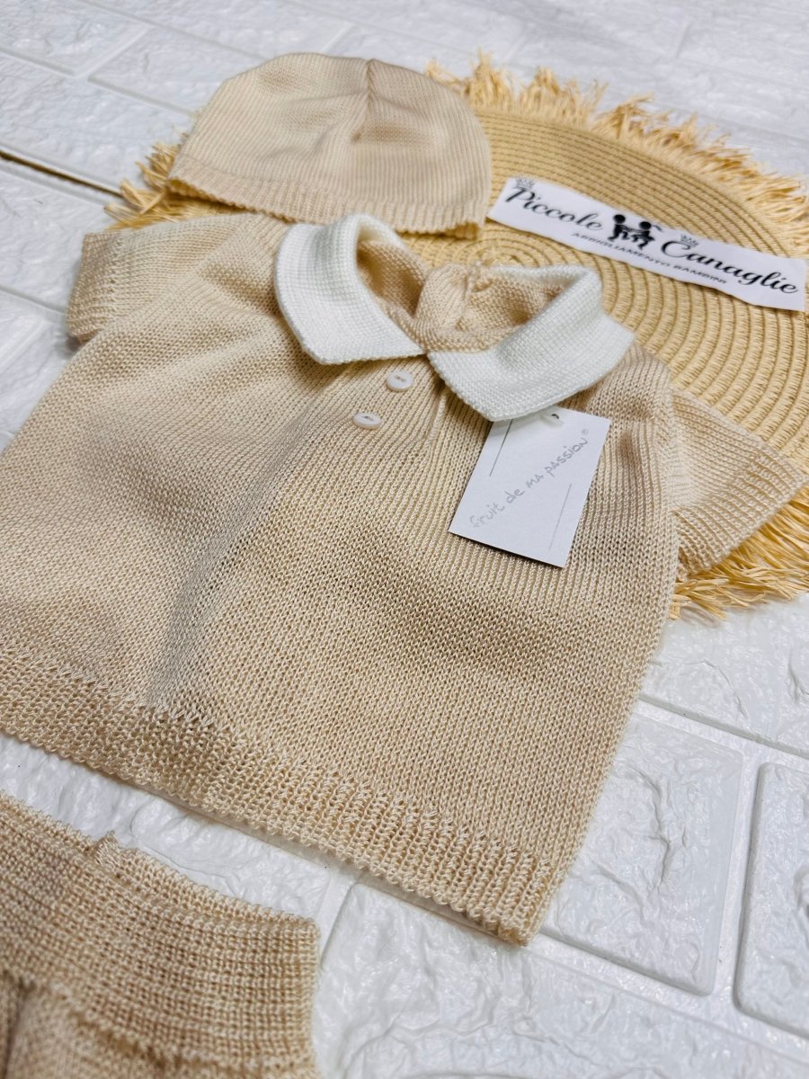 Pagliaccetto Beige Filo Cotone 1800 - Piccole Canaglie - PC26350