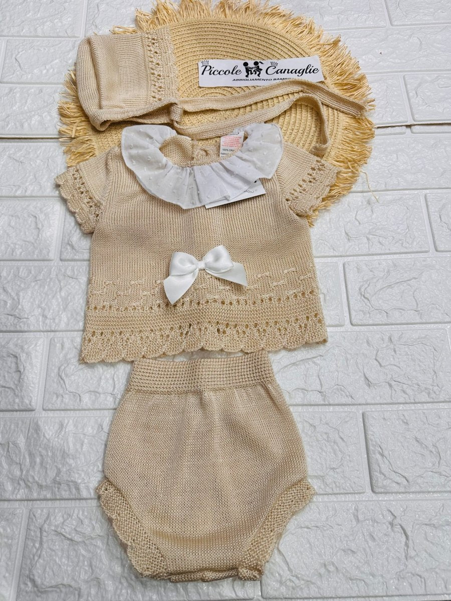 Pagliaccetto Beige Filo Cotone 1801 - Piccole Canaglie - PC26353