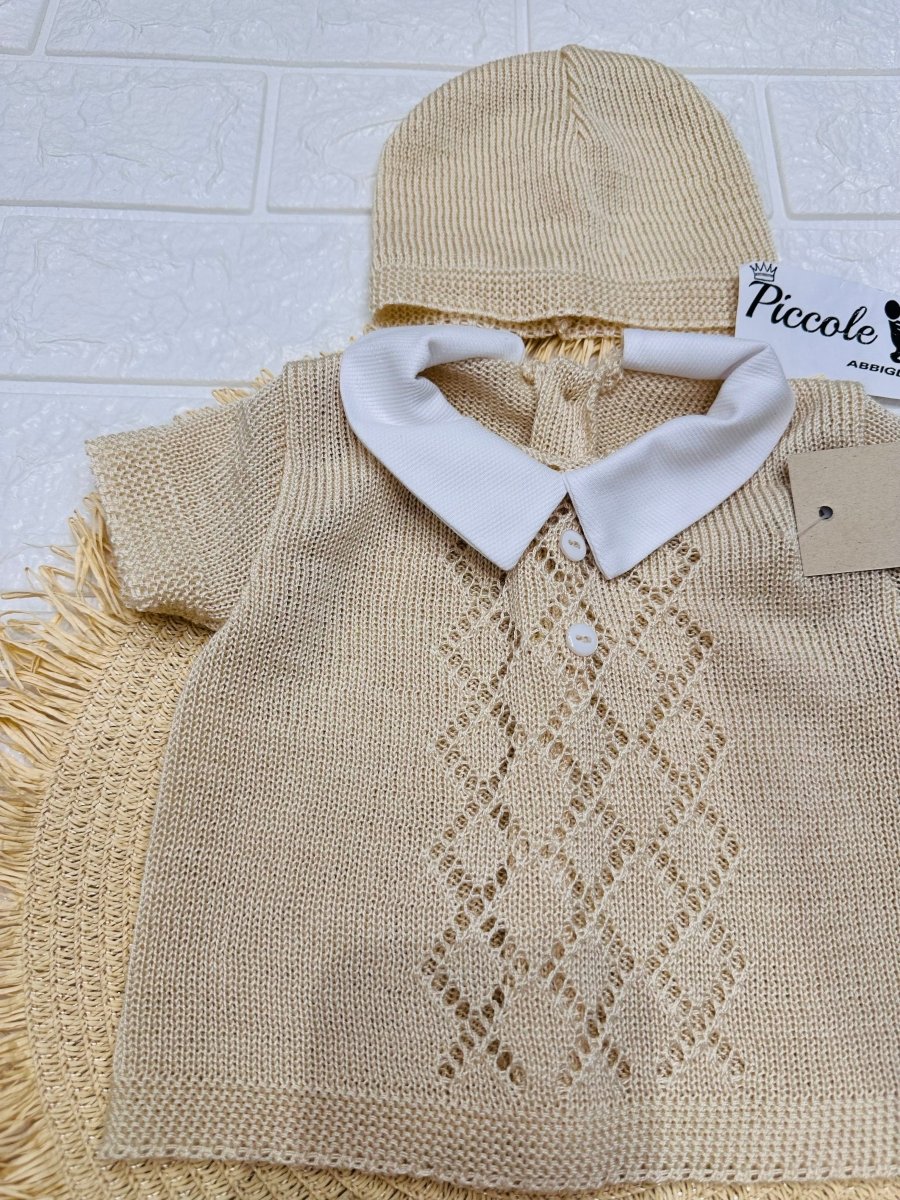 Pagliaccetto Beige Rombi 1828 - Piccole Canaglie - PC27017