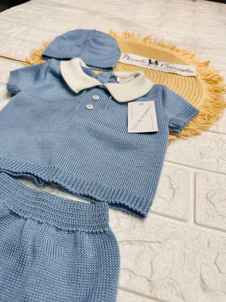 Pagliaccetto Celeste Filo Cotone 1800 - Piccole Canaglie - PC26352